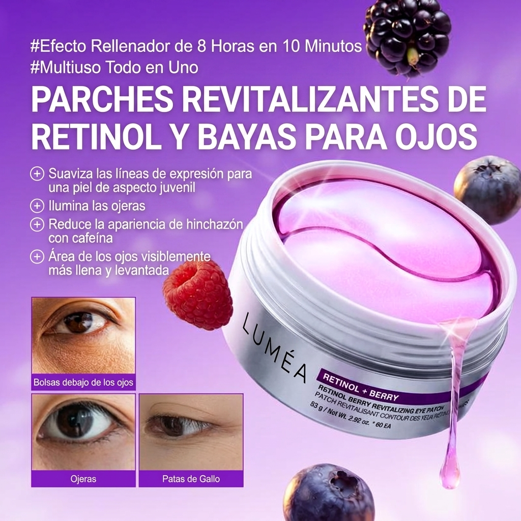 Parches Revitalizantes de Retinol y Bayas para Ojos